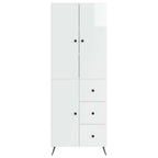 Juego de armarios 2 pcs Blanco Brillante Madera de ingeniería