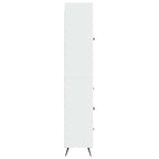 Juego de armarios 2 pcs Blanco Brillante Madera de ingeniería