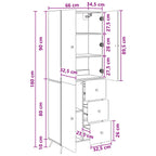 Juego de armarios 2 pcs Blanco Brillante Madera de ingeniería