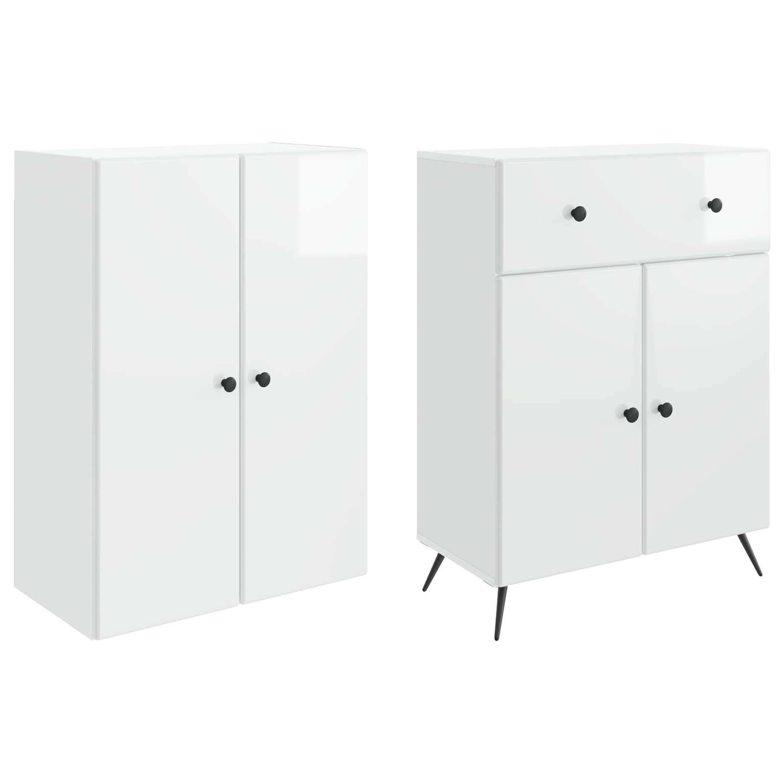 2 pcs Blanco Brillante
