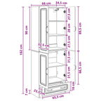 Juego de armarios 2 pcs Blanco Brillante Madera de ingeniería
