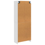 Juego de armarios 2 pcs Blanco Brillante Madera de ingeniería