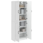 Juego de armarios 2 pcs Blanco Brillante Madera de ingeniería