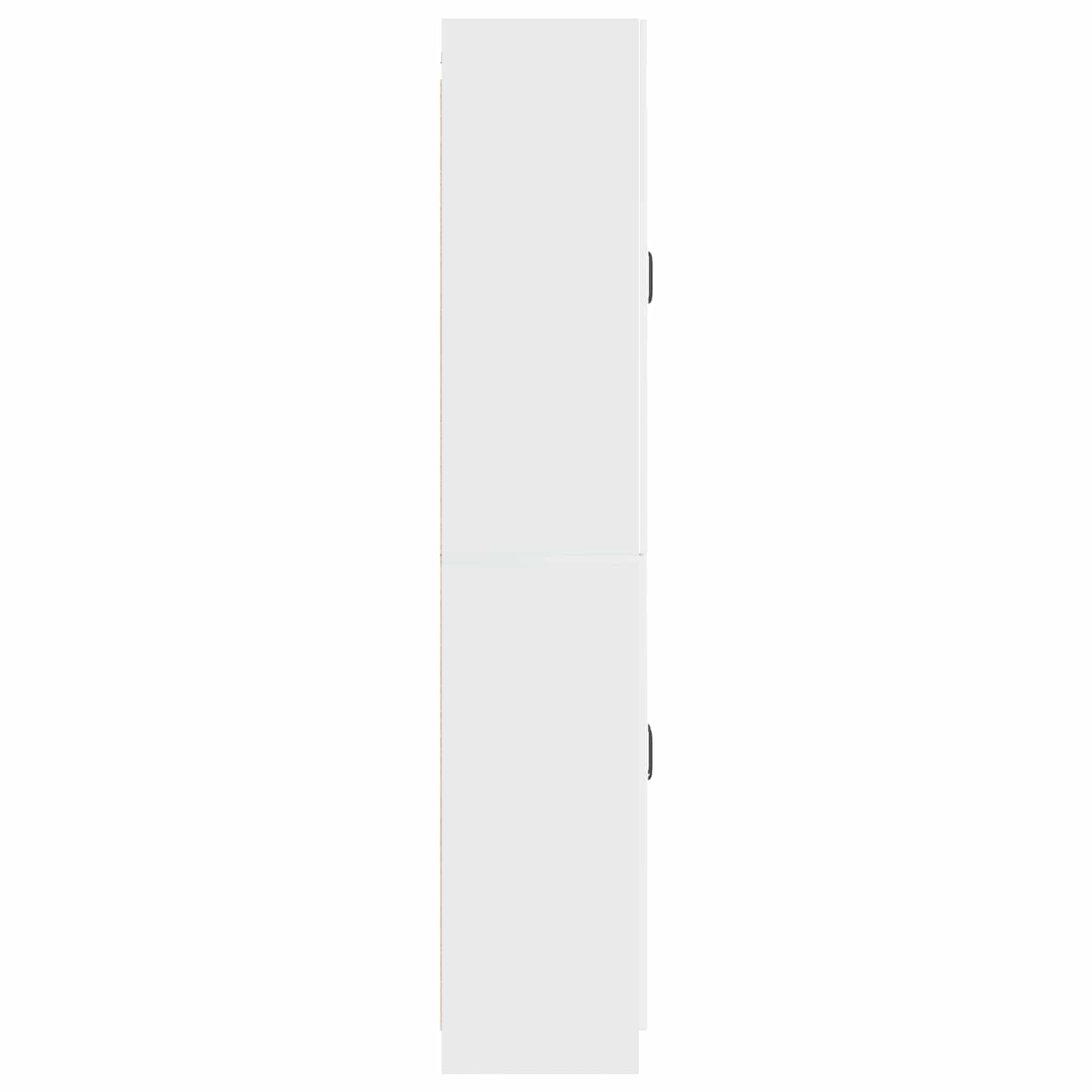 Juego de armarios 2 pcs Blanco Brillante Madera de ingeniería