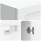 Juego de armarios 2 pcs Blanco Brillante Madera de ingeniería