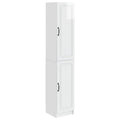 Juego de armarios 2 pcs Blanco Brillante Madera de ingeniería