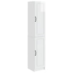 Juego de armarios 2 pcs Blanco Brillante Madera de ingeniería