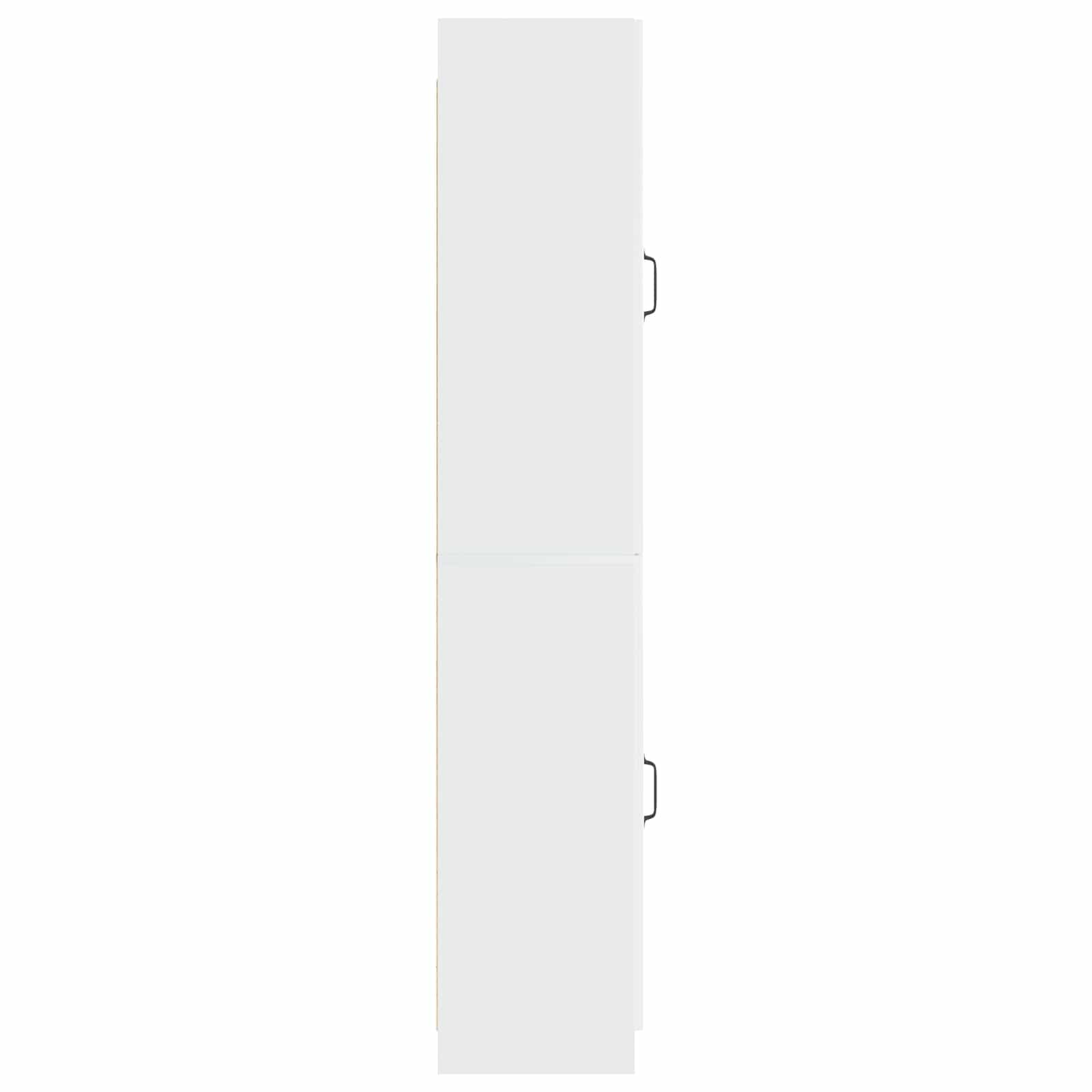 Juego de armarios 2 pcs Blanco Brillante Madera de ingeniería