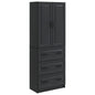 Juego de armarios 2 pcs Blanco Brillante 66 x 34,5 x 87 cm