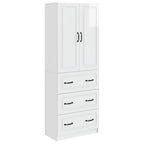 Juego de armarios 2 pcs Blanco Brillante 66 x 34,5 x 87 cm
