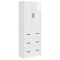 Juego de armarios 2 pcs Blanco Brillante 66 x 34,5 x 87 cm