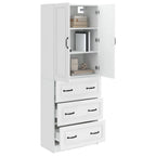 Juego de armarios 2 pcs Blanco Brillante 66 x 34,5 x 87 cm