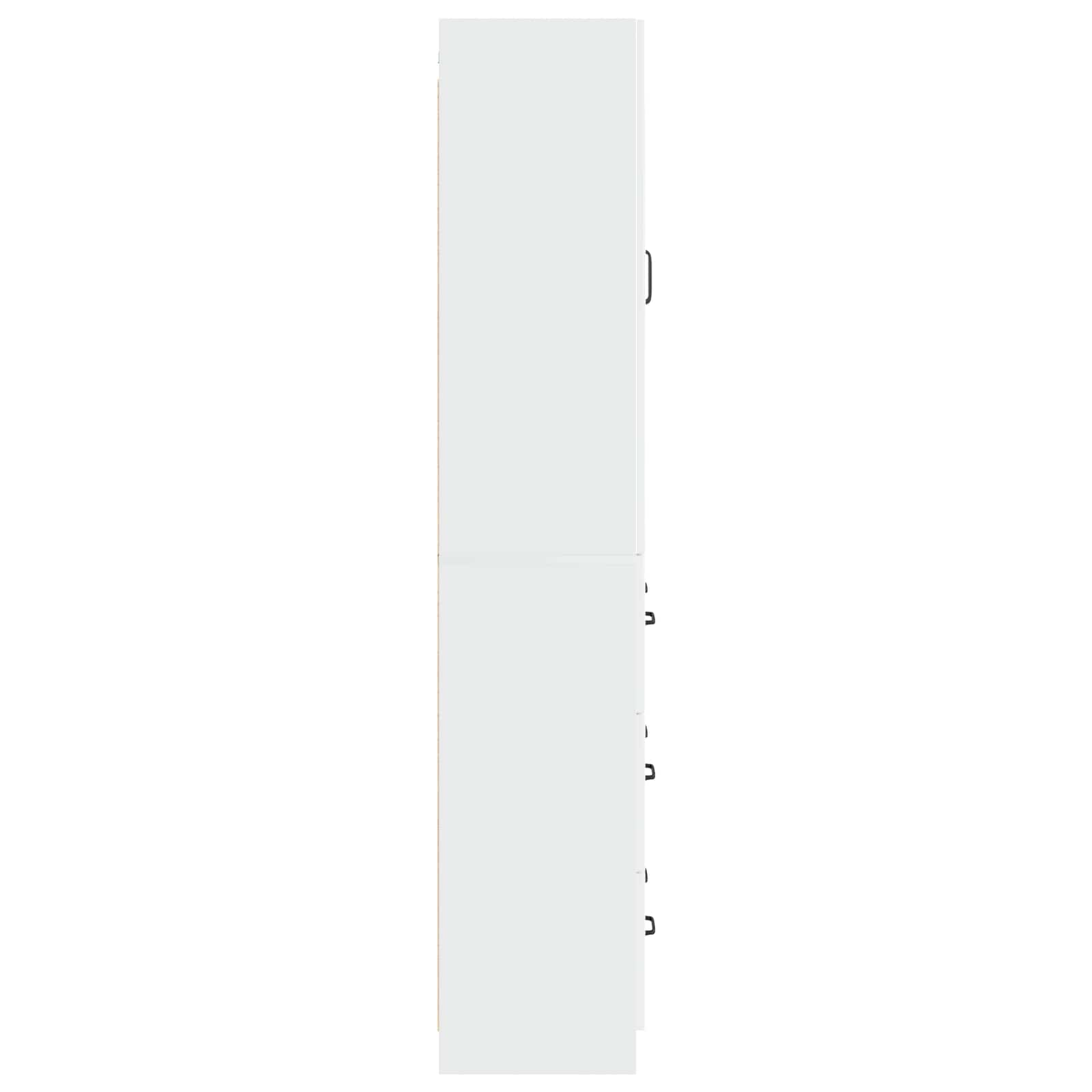 Juego de armarios 2 pcs Blanco Brillante 66 x 34,5 x 87 cm