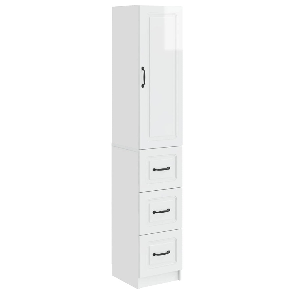 Juego de armarios 2 pcs Blanco Brillante 33 x 34,5 x 87 cm