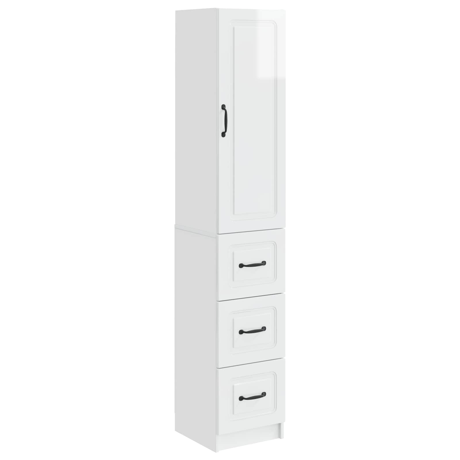 Juego de armarios 2 pcs Blanco Brillante 33 x 34,5 x 87 cm