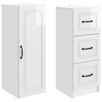 Juego de armarios 2 pcs Blanco Brillante 33 x 34,5 x 87 cm