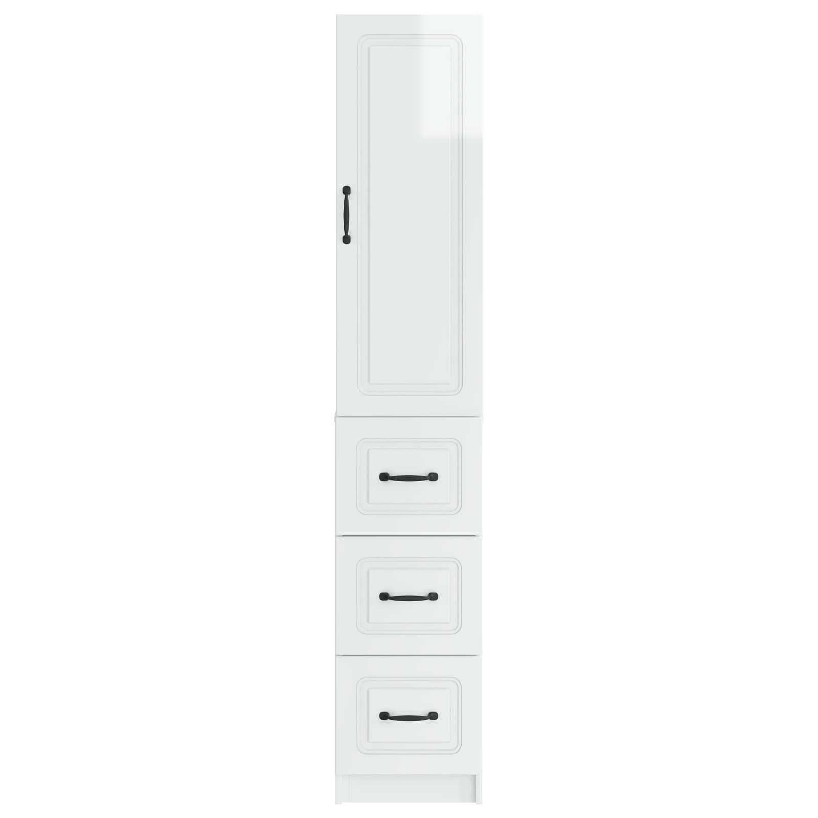 Juego de armarios 2 pcs Blanco Brillante 33 x 34,5 x 87 cm