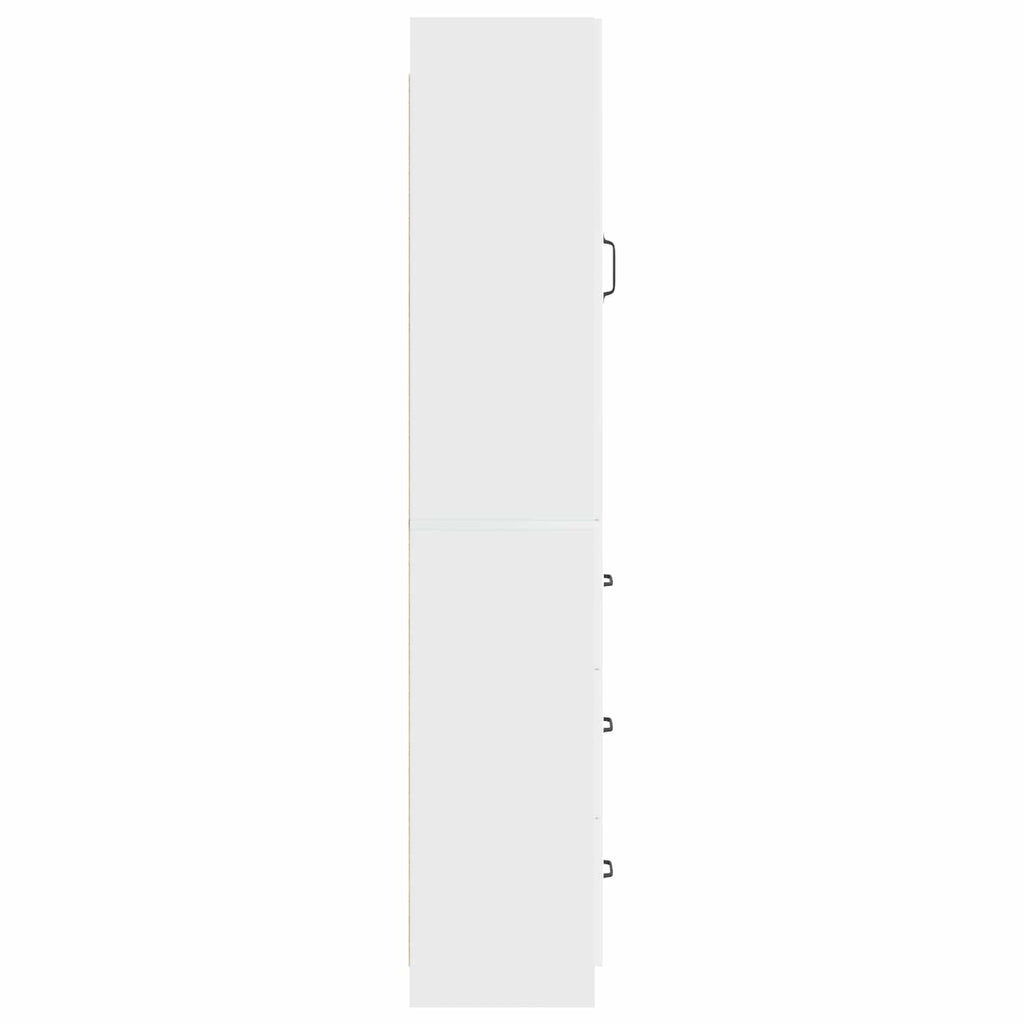 Juego de armarios 2 pcs Blanco Brillante 33 x 34,5 x 87 cm