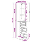 Juego de armarios 2 pcs Blanco Brillante 33 x 34,5 x 87 cm