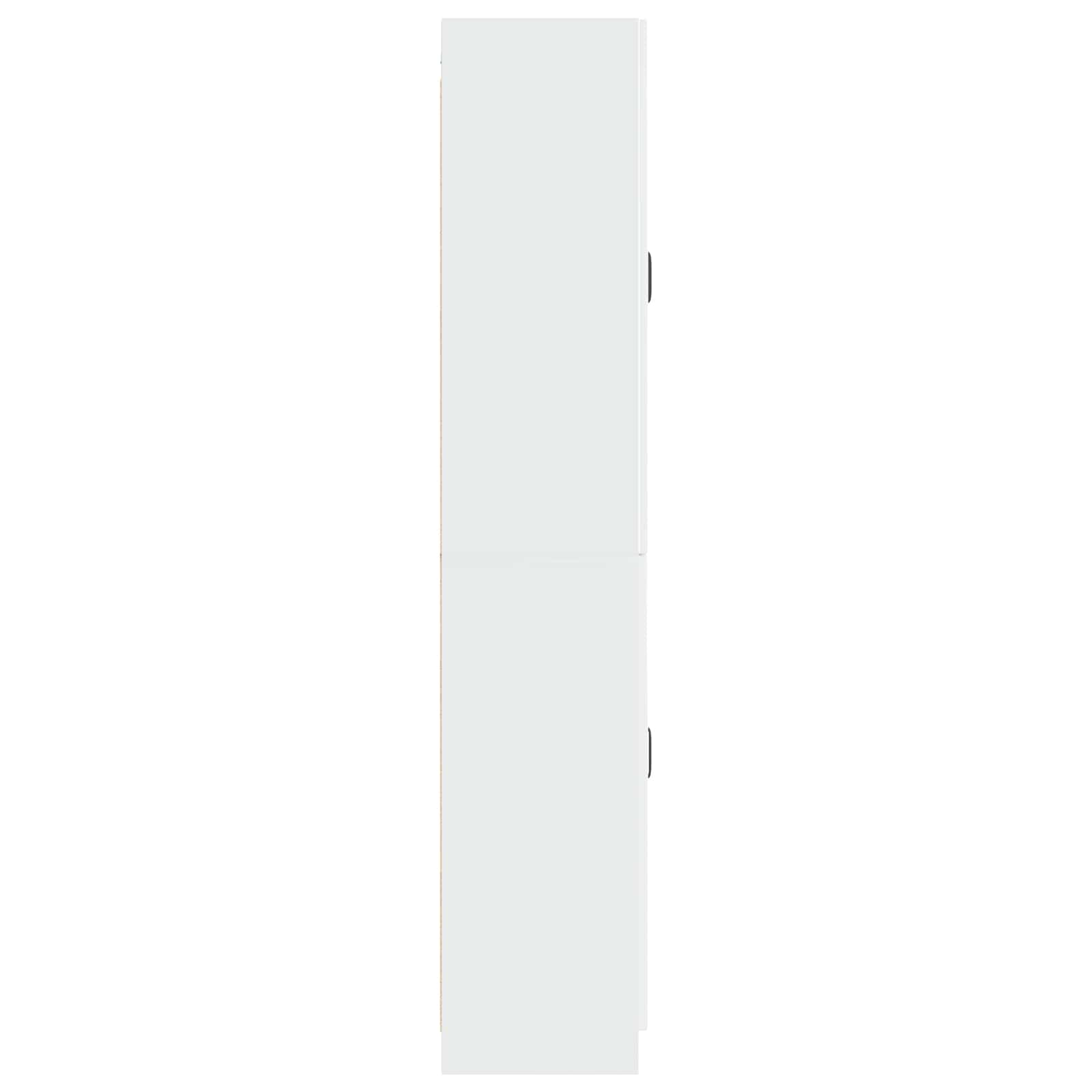 Juego de armarios 2 pcs Blanco Brillante Madera de ingeniería