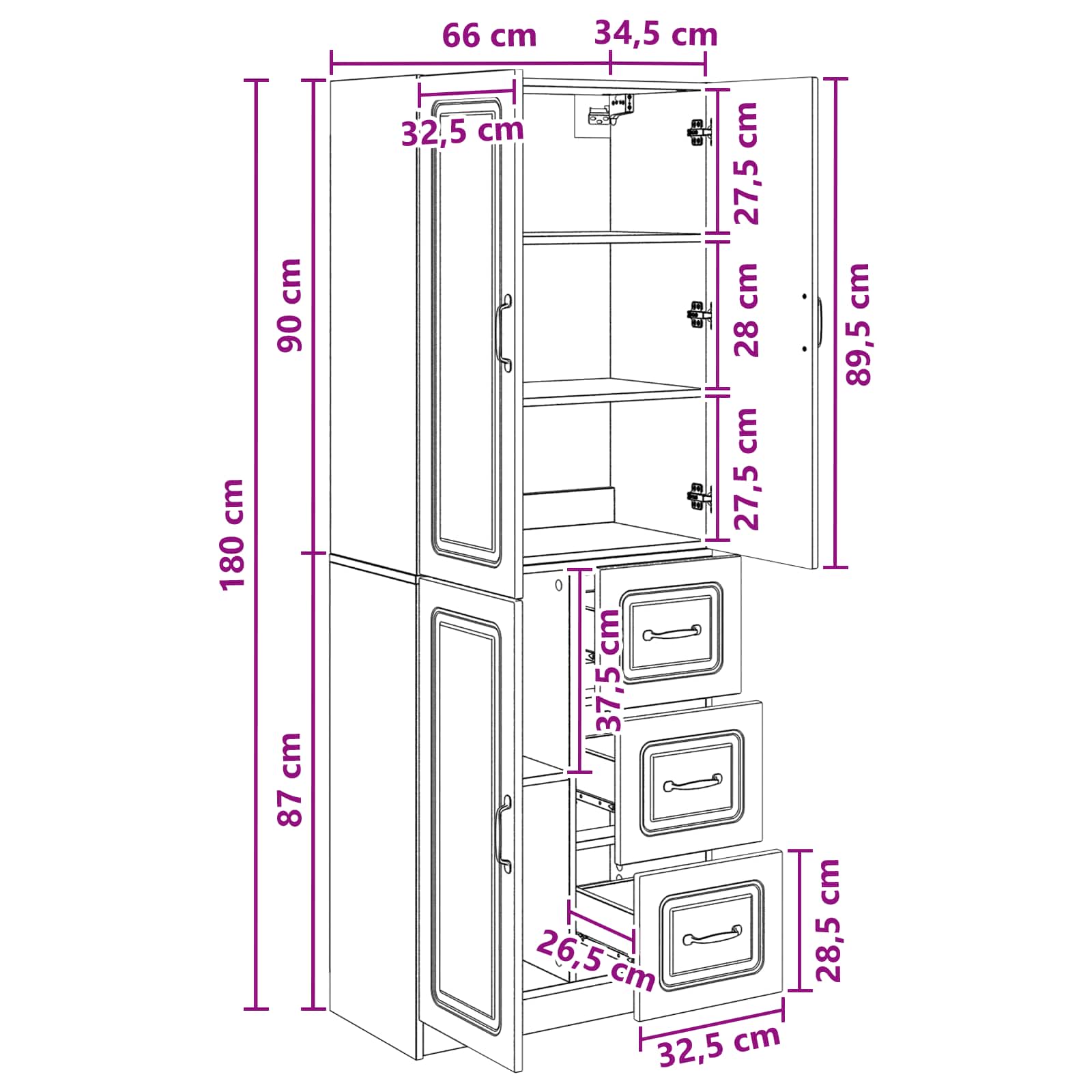 Juego de armarios 2 pcs Blanco Brillante Madera de ingeniería