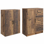 Juego de armarios 2 pcs Madera envejecida Madera de ingeniería
