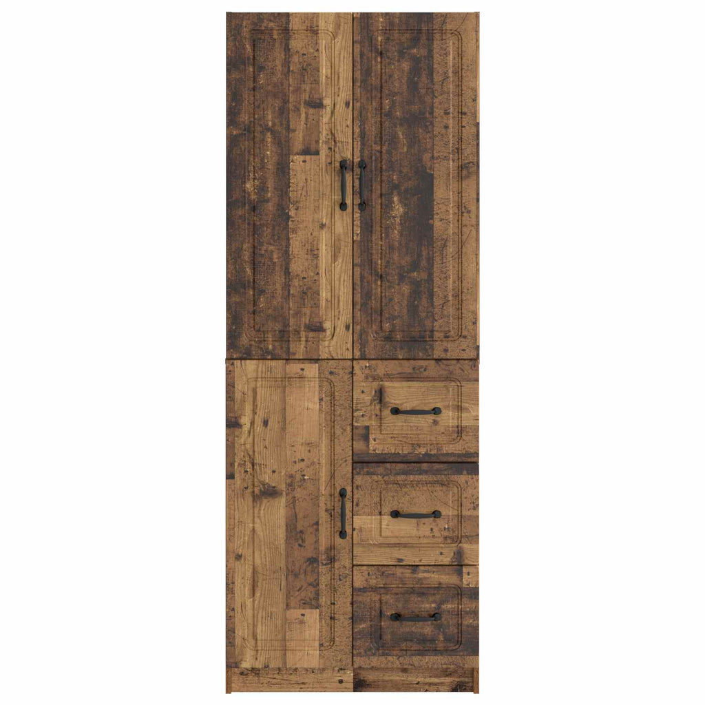 Juego de armarios 2 pcs Madera envejecida Madera de ingeniería