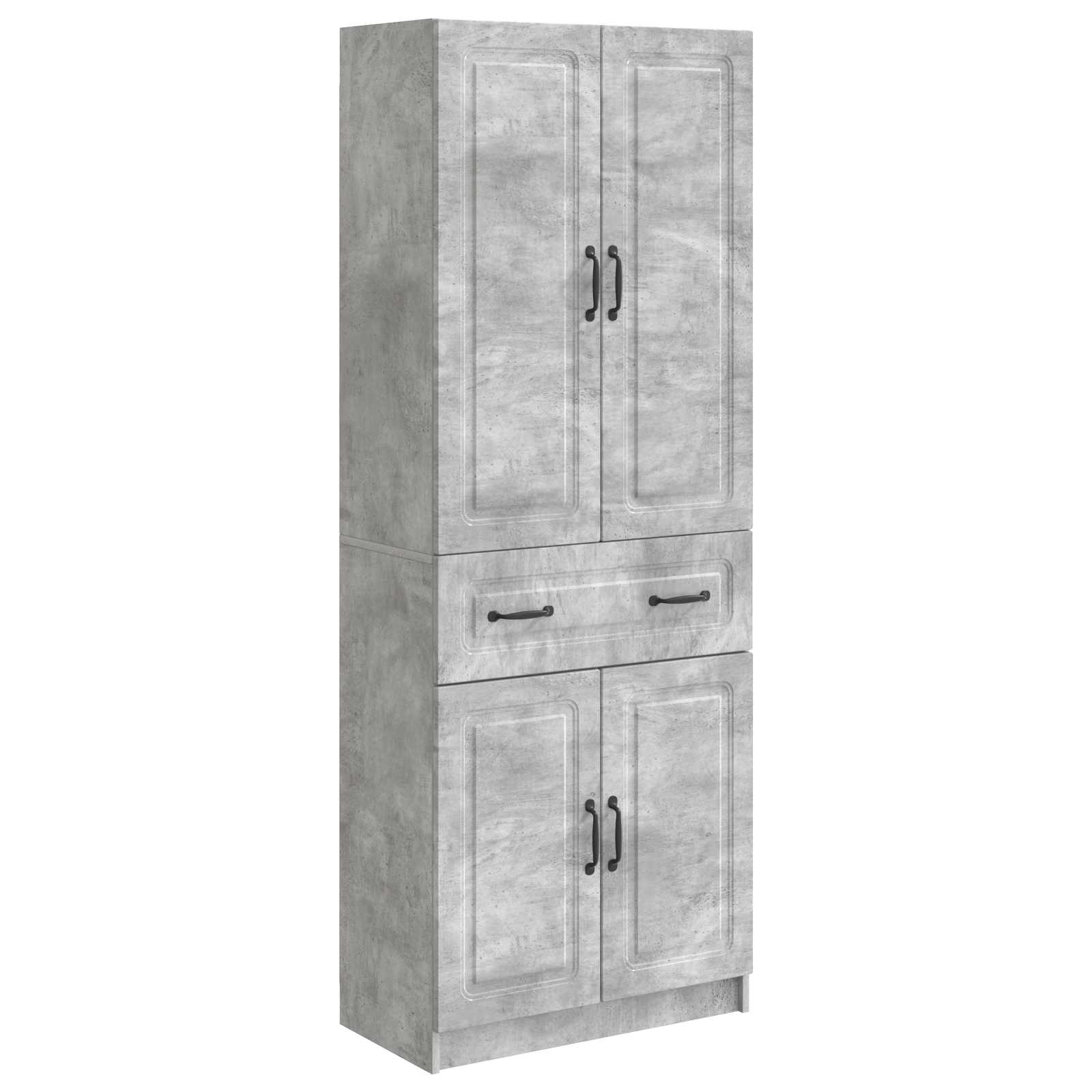 Set of 2 High Gloss White Engineered Wood Wardrobes