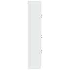 Set of 2 High Gloss White Engineered Wood Wardrobes