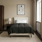 Anthracite Quilted Summer Duvet 135 x 200 cm Microfiber