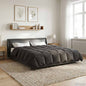 Anthracite Quilted Summer Duvet 135 x 200 cm Microfiber