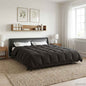 Anthracite Quilted Summer Duvet 135 x 200 cm Microfiber
