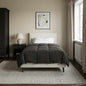 Anthracite Quilted Summer Duvet 135 x 200 cm Microfiber