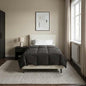 Anthracite Quilted Summer Duvet 135 x 200 cm Microfiber