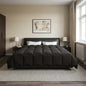 Anthracite Quilted Summer Duvet 135 x 200 cm Microfiber