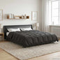 Anthracite Quilted Summer Duvet 135 x 200 cm Microfiber