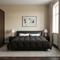 Anthracite Quilted Summer Duvet 135 x 200 cm Microfiber