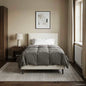 Anthracite Quilted Summer Duvet 135 x 200 cm Microfiber