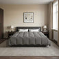 Anthracite Quilted Summer Duvet 135 x 200 cm Microfiber