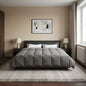 Anthracite Quilted Summer Duvet 135 x 200 cm Microfiber