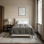 Anthracite Quilted Summer Duvet 135 x 200 cm Microfiber
