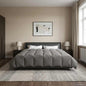 Anthracite Quilted Summer Duvet 135 x 200 cm Microfiber