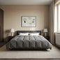 Anthracite Quilted Summer Duvet 135 x 200 cm Microfiber