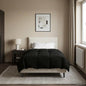 Anthracite Quilted Summer Duvet 135 x 200 cm Microfiber