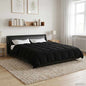 Anthracite Quilted Summer Duvet 135 x 200 cm Microfiber
