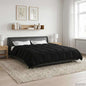 Anthracite Quilted Summer Duvet 135 x 200 cm Microfiber