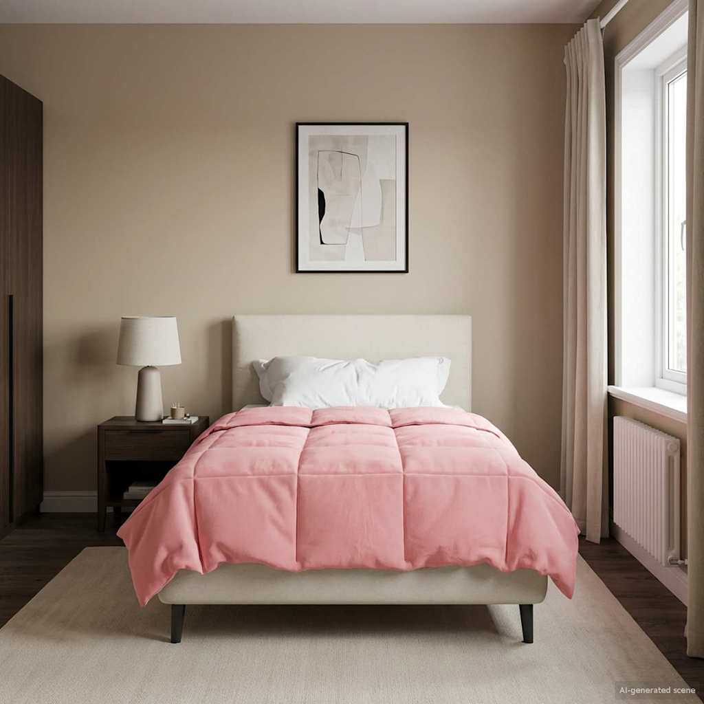 Anthracite Quilted Summer Duvet 135 x 200 cm Microfiber