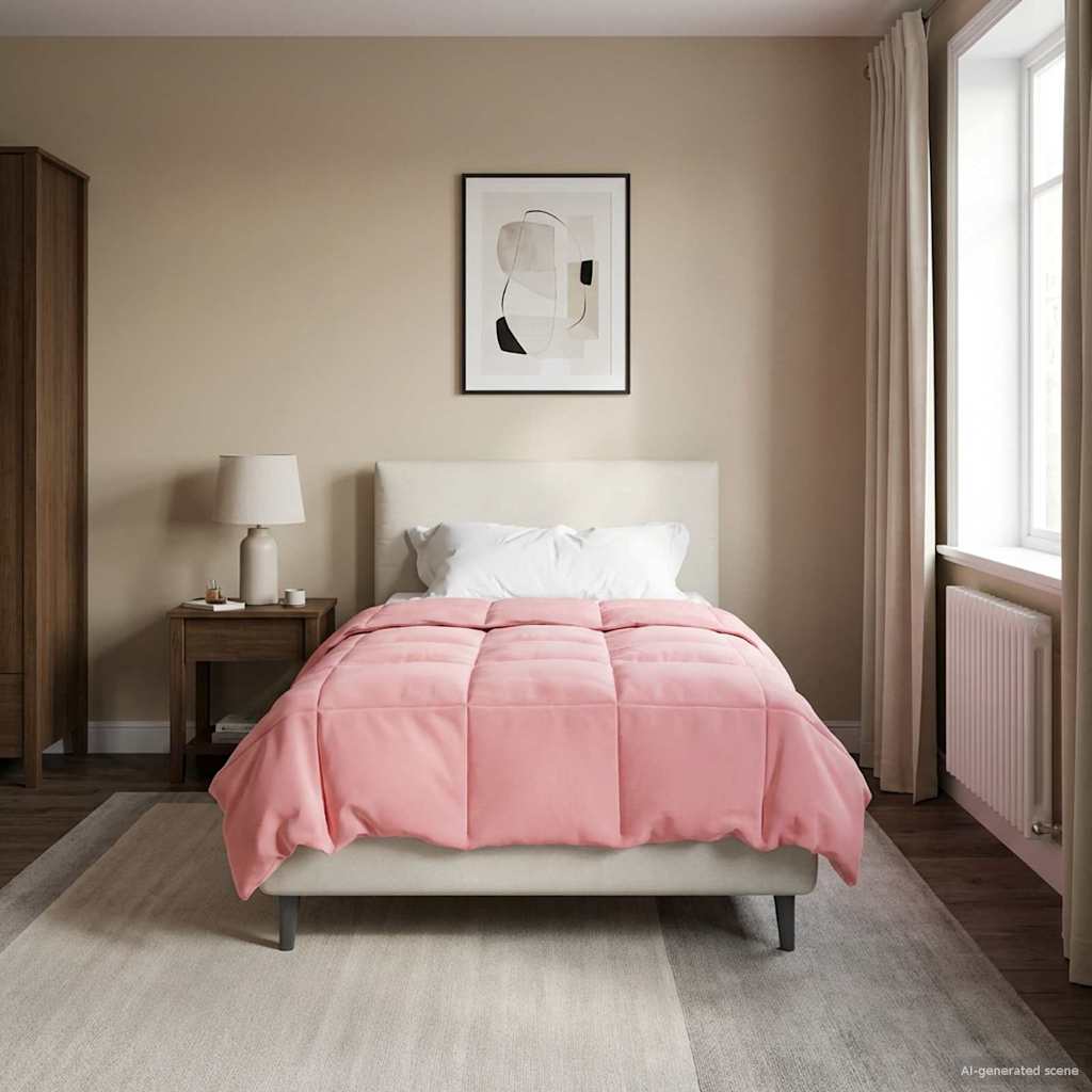 Anthracite Quilted Summer Duvet 135 x 200 cm Microfiber