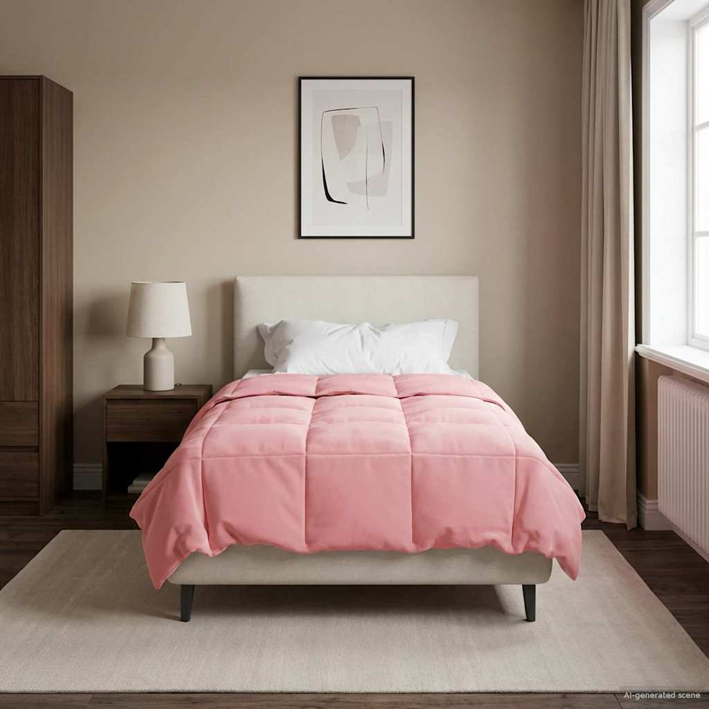 Anthracite Quilted Summer Duvet 135 x 200 cm Microfiber