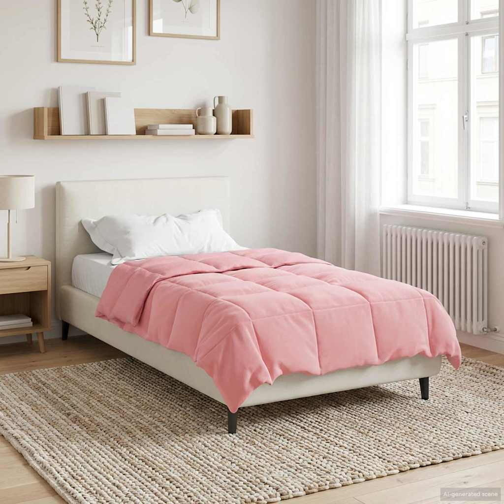 Anthracite Quilted Summer Duvet 135 x 200 cm Microfiber